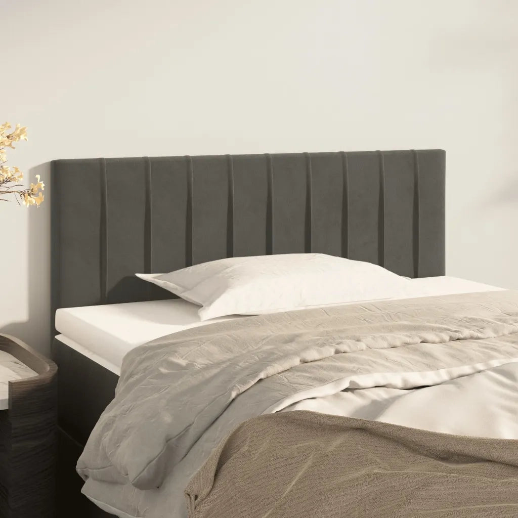 Testiera | Testata Grigio Scuro 80x5x78/88 cm in Velluto