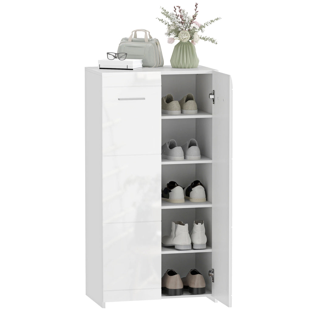 Armadio per Scarpe ¨C zephmum ¨C Bianco 55x36x108 cm