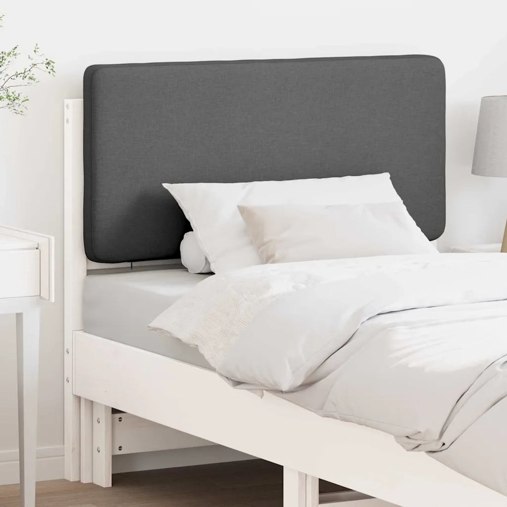 Testiera | Testata imbottita Bianco e grigio chiaro 80 cm Pino massello