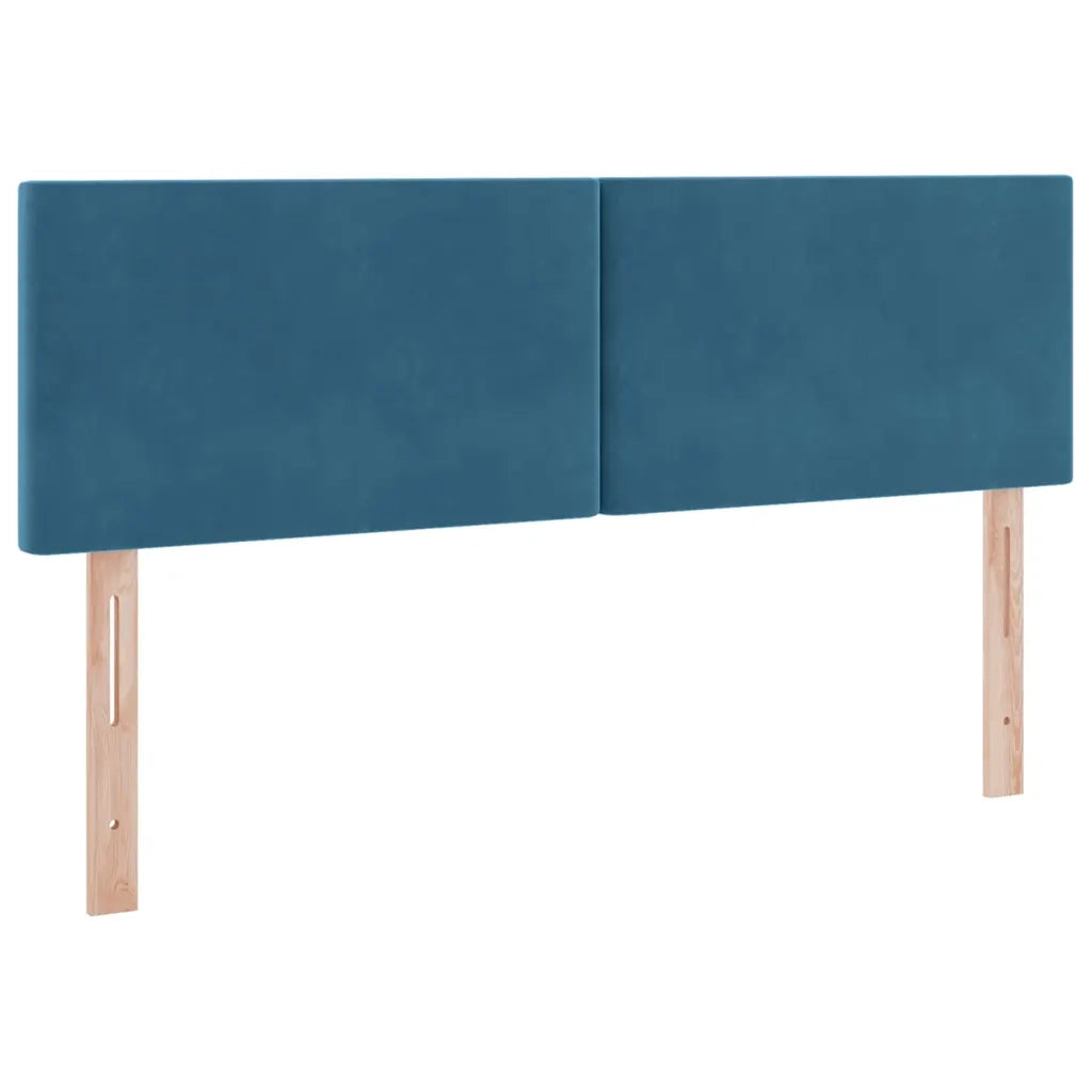 Letto con contenitore e LED Blu Scuro 140 x 200 cm Velluto 3371341