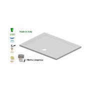Piatto doccia flat in resina alto 3cm (rettangolare) - Misura: 76 x 120 x 3h