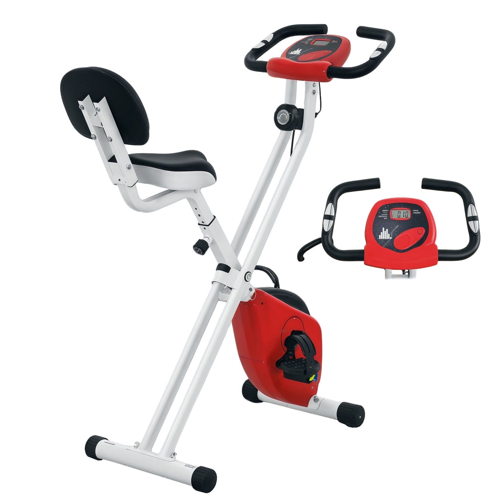 Bicicletta da camera pieghevole ¨C zephmum ¨C 8 livelli resistenza, sella regolabile, rosso