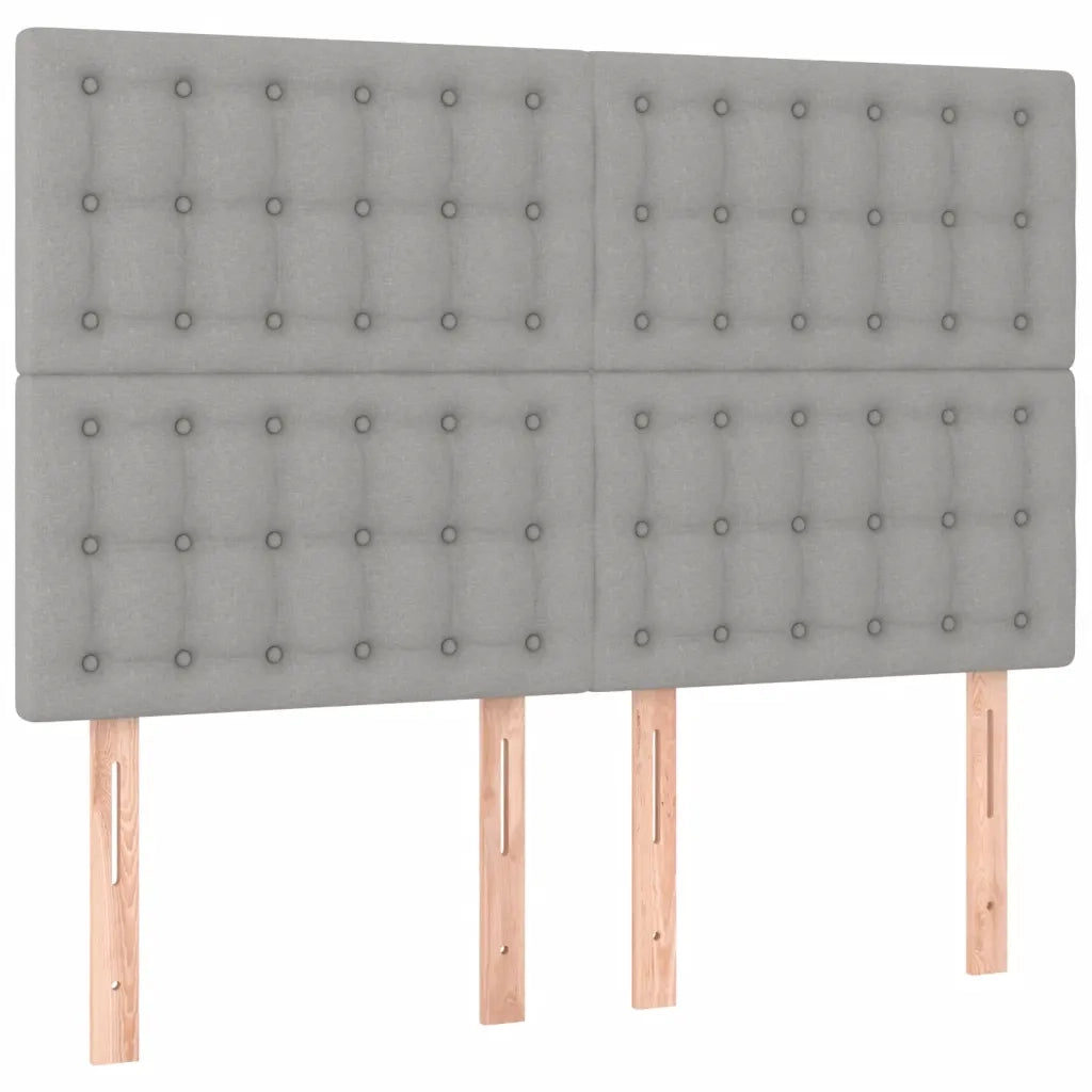Letto matrimoniale | Letto per adulti | Giroletto senza Materasso Grigio Chiaro 140x200 cm Tessuto