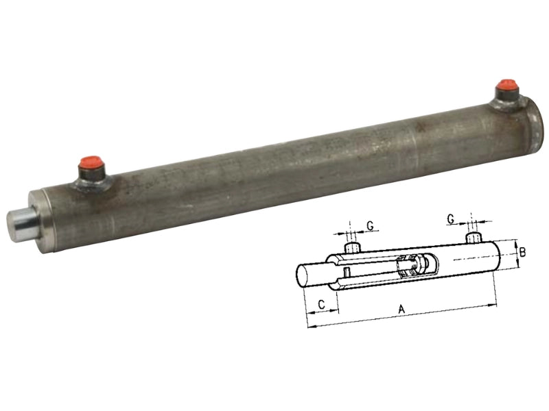 Cilindro doppio effetto Cermag senza supporti attacco alesaggio 40mm - 83266