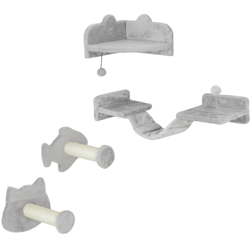 Gioco per Gatti con Scaletta e Piattaforma ¨C Minimal ¨C Grigio