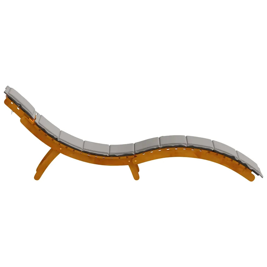 Lettino prendisole 2 pcs Grigio Legno di Acacia Massello 4107095