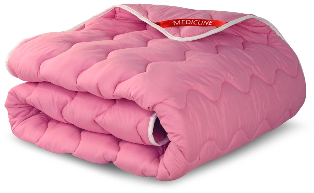 AIO FACTORY Piumino 220x240 cm Rosa Cuscino in Microfibra Antiallergico