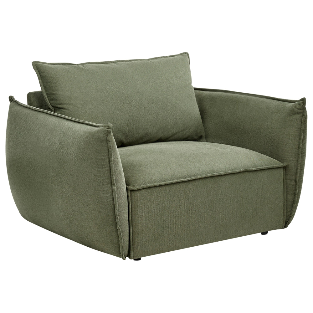 Set da salotto in tessuto Seduta bassa e profonda Schienale imbottito Accogliente Moderno 5 posti verde Moderno Accogliente