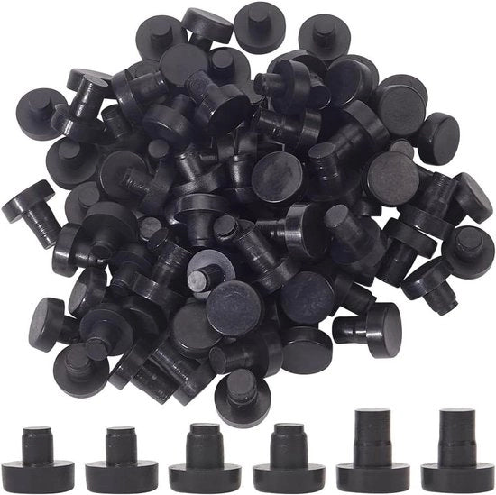 Pannelli di protezione anti-slip per tavoli all'aperto - Set di 90 pezzi - Bumpers in plastica nera - Protezione per tavoli esterni