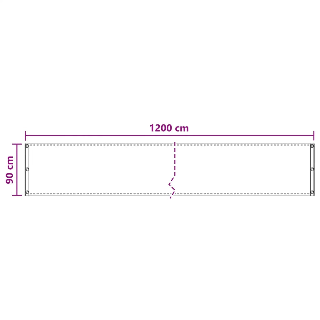 Schermo da balcone Bianco 90 x 1200 cm HDPE e alluminio 4002891