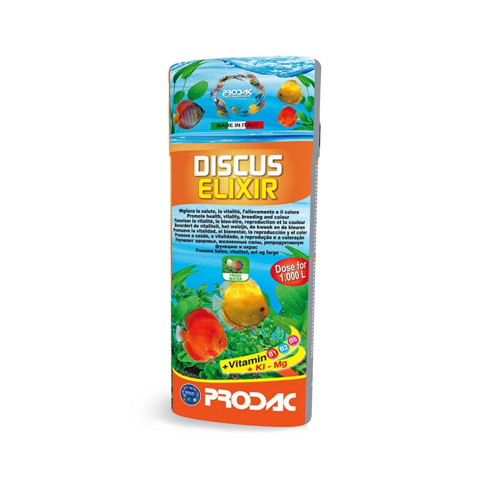 Prodac Discus Elixir - Integratore Concentrato di Iodio Magnesio e Vitamine del Gruppo B Formato: 250 ml