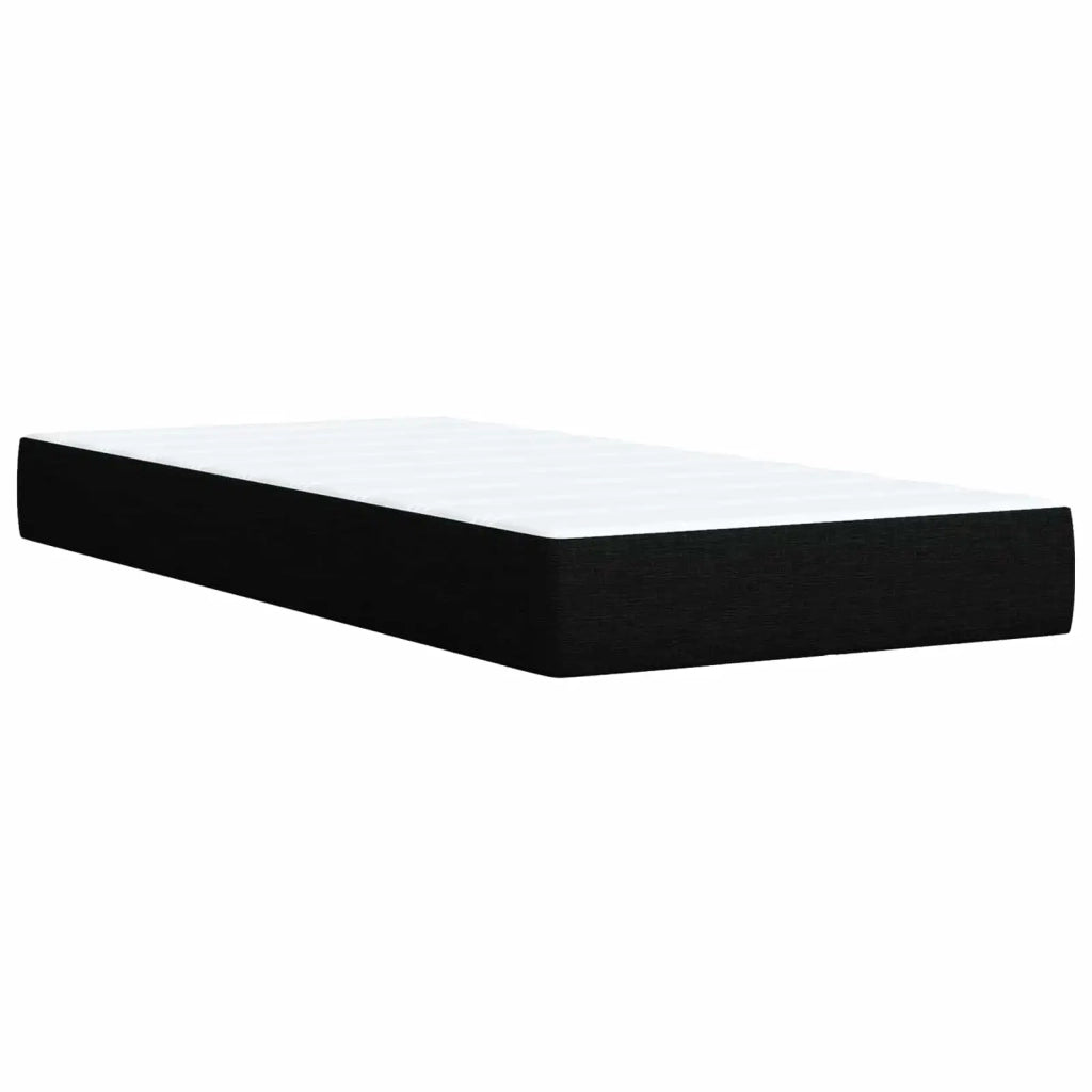 Letto con Box Spring, Materasso e LED Nero 80 x 200 cm Tessuto 3451821