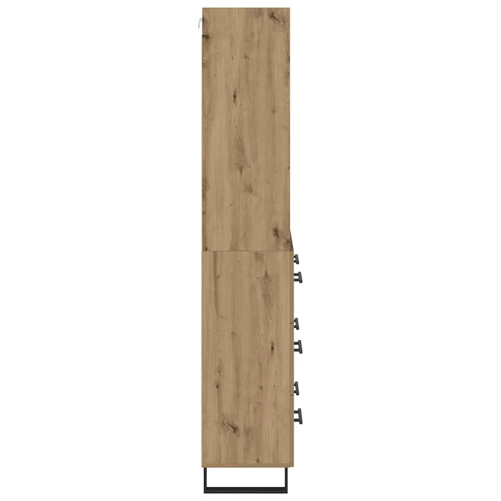 Credenza 2 pcs Rovere artigianale Legno multistrato 3415900