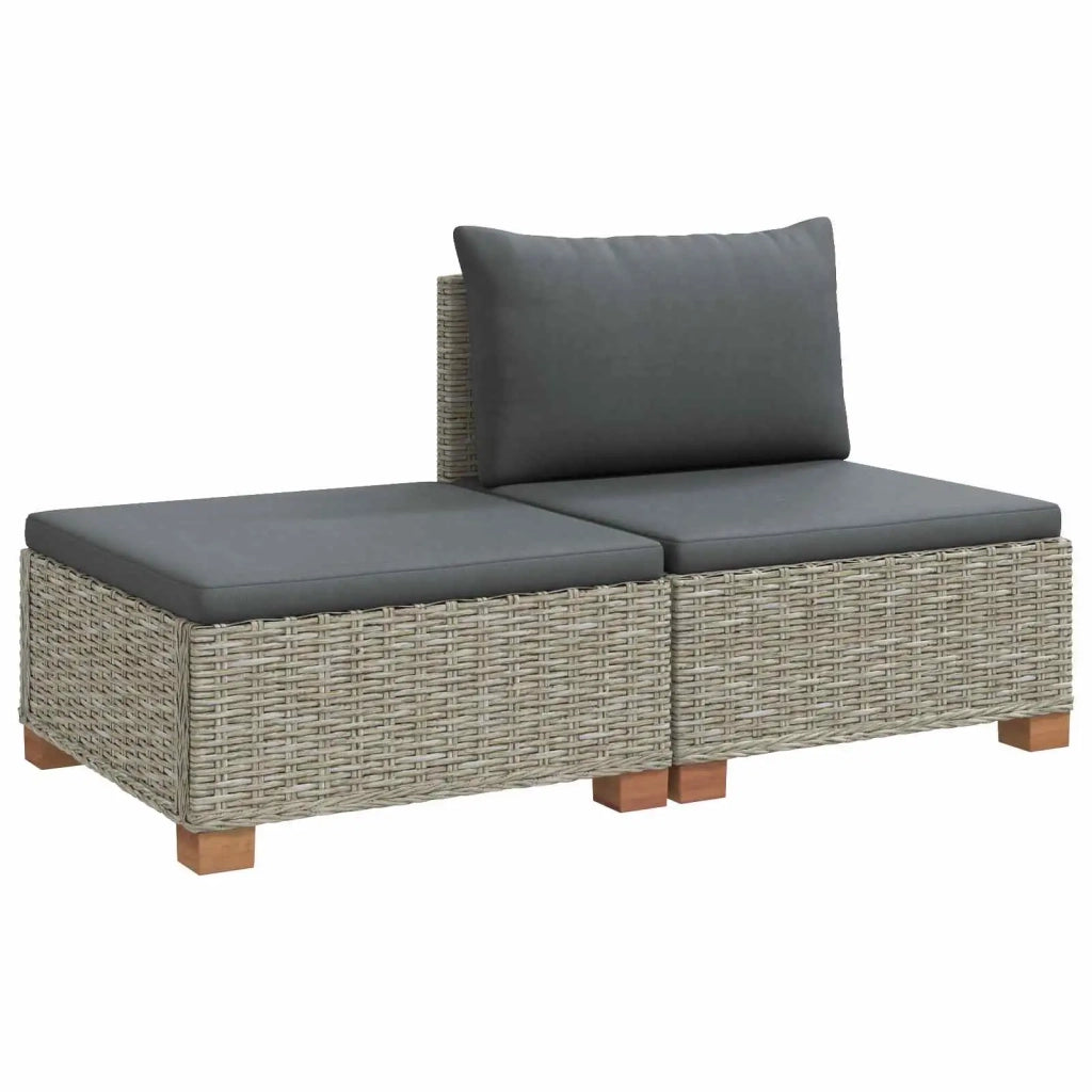 2 pz Set Lounge in Rattan con Cuscini GENDT Rattan naturale 42034410