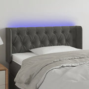 Testiera a LED-Testata con LED Grigio Scuro 93x16x78/88 cm in Velluto 337709