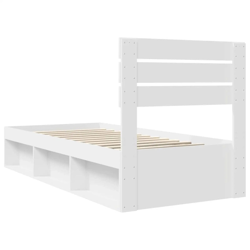 Struttura del letto-Giroletto-Rete del Letto Bianco 75 x 190 cm Pino massello 144261