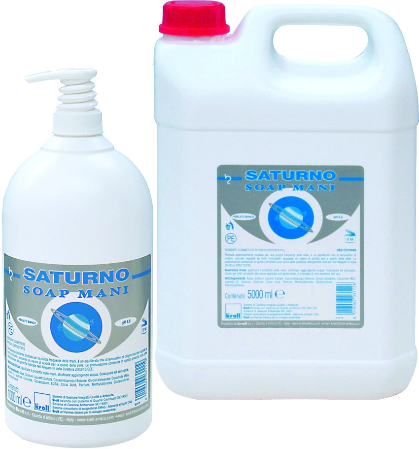 DETERGENTE LIQUIDO LAVAMANI SATURNO  lt. 5 4.00 pz
