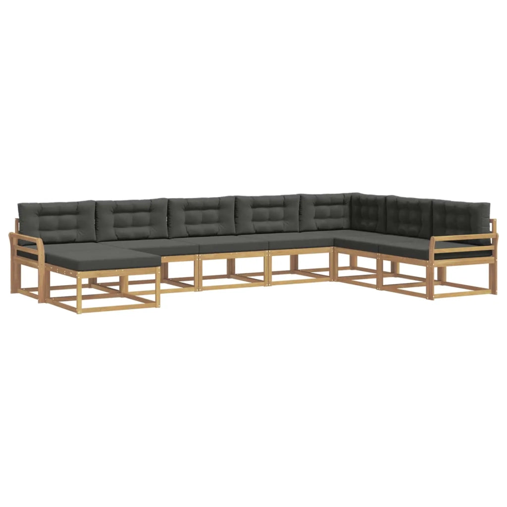 Set di divani da esterno 8 pcs Bianco e Antracite 3386866