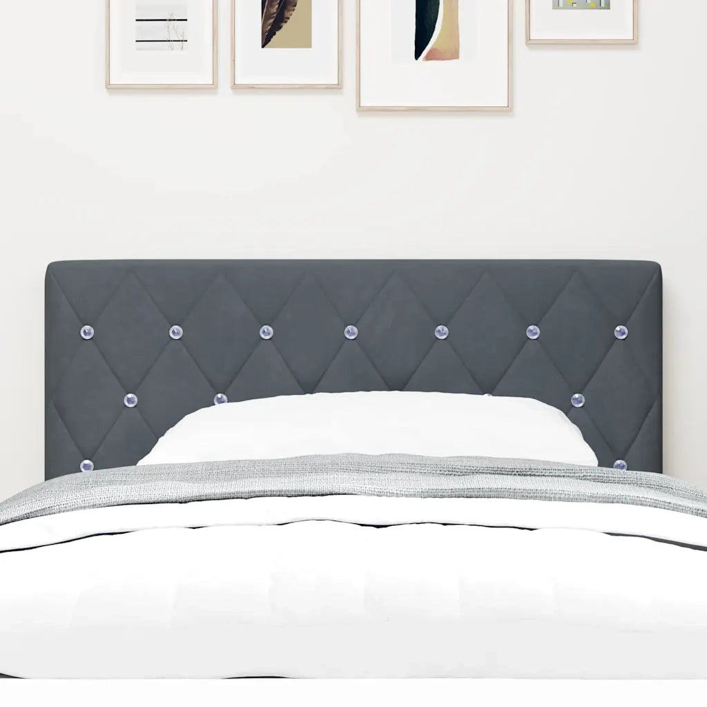 Testiera | Testata Grigio scuro 90 cm Velluto