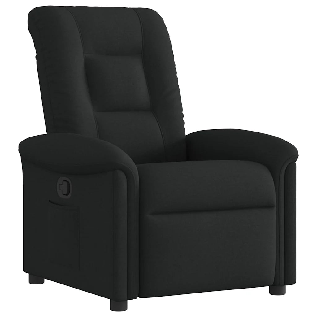 Poltrona Reclinabile in Tessuto Nero 4015618