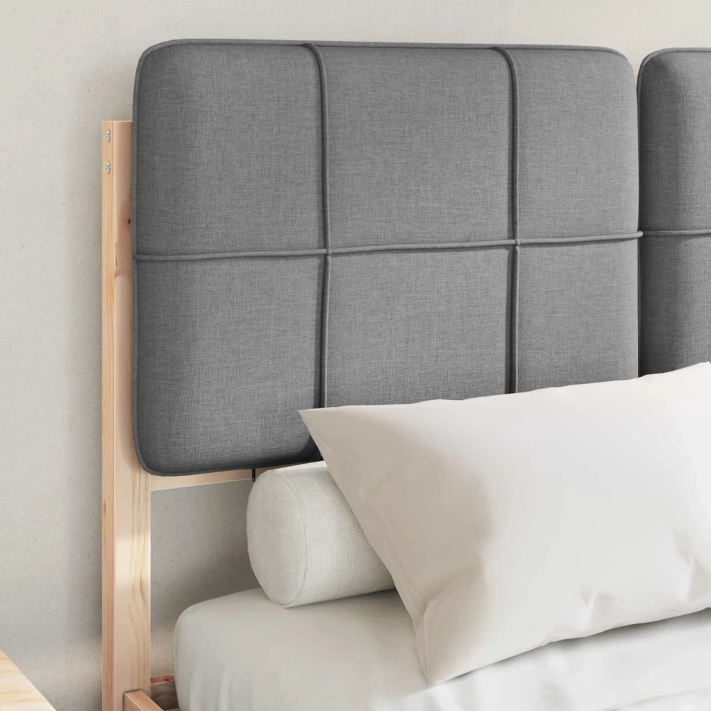Letto con Testiera Rivestita Grigio chiaro 120 x 200 cm 3405537