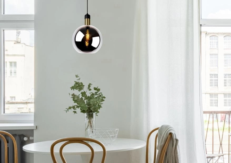 Lampada a sospensione Lucide Julius Ø28 nero oro E27