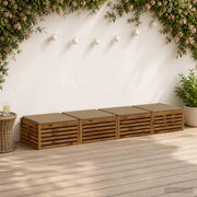 Cuscini per Sedia in 4 Pezzi SOEST 4 pz 100% Poliestere Tortora 944638