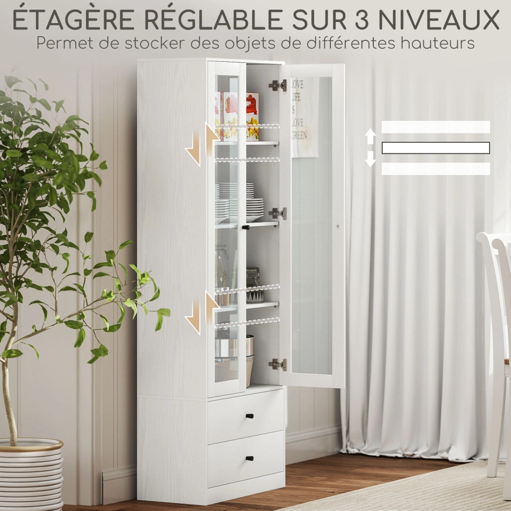 Armadio guardaroba con ante scorrevoli ¨C zephmum ¨C 59x30x164 bianco