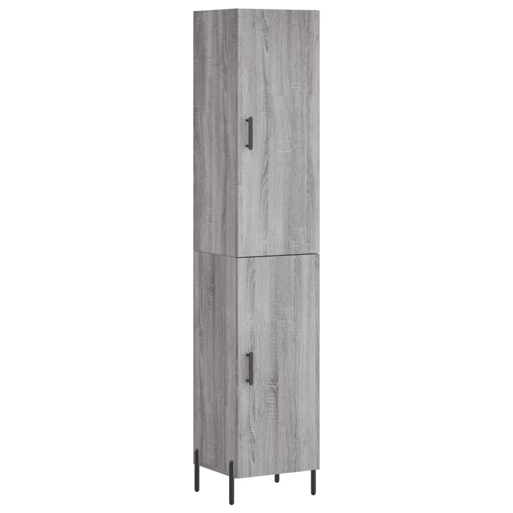 Credenza | Madia | Buffet da pranzo | Armadio da pranzo Grigio Sonoma 34,5x34x180 cm in Legno Multistrato