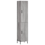 Credenza | Madia | Buffet da pranzo | Armadio da pranzo Grigio Sonoma 34,5x34x180 cm in Legno Multistrato