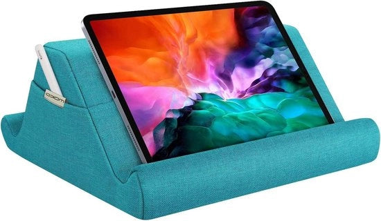 Sostegno per Tablet con Multi-Angolazione fino a 12.9" - Regalo di Natale per eReader - Supporto per iPad Air 5 10.9 iPad 9 iPad 10.2 - 2022 iPad Pro 11/12.9 - Tab S6/S7 Blu del Mare
