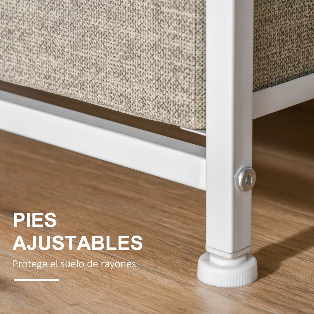 Cassettiera con 3 Cassetti in Tessuto ¨C Minimal ¨C Grigio