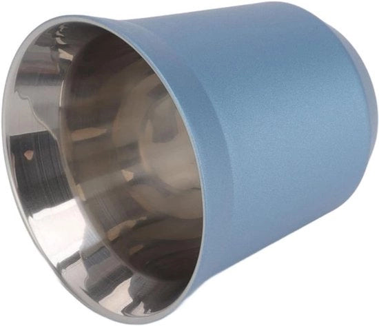 Moka Isolato a Doppio Strato in Acciaio Inossidabile - Termico - Portatile - Resistente al Lavastoviglie - Ideale per Campeggio - Capacità 80ml