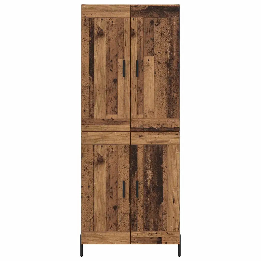 Credenza 2 pz-Set di 2 Buffet-Armadio da cucina Legno vecchio Legno multistrato 365636