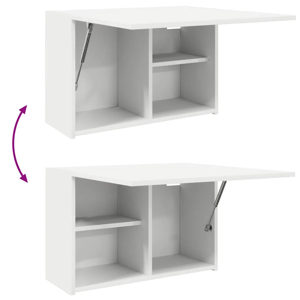Mobile da Bagno a Parete Bianco 60x25x40cm in Legno Multistrato 860067