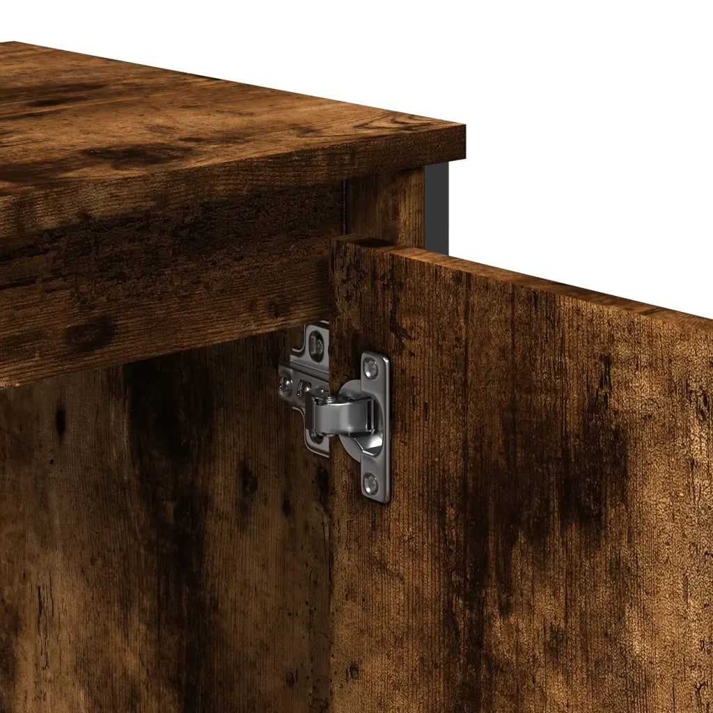 Mobile Lavabo Bagno-Armadietto da bagno Rovere Fumo 60x35x60 cm Legno Multistrato