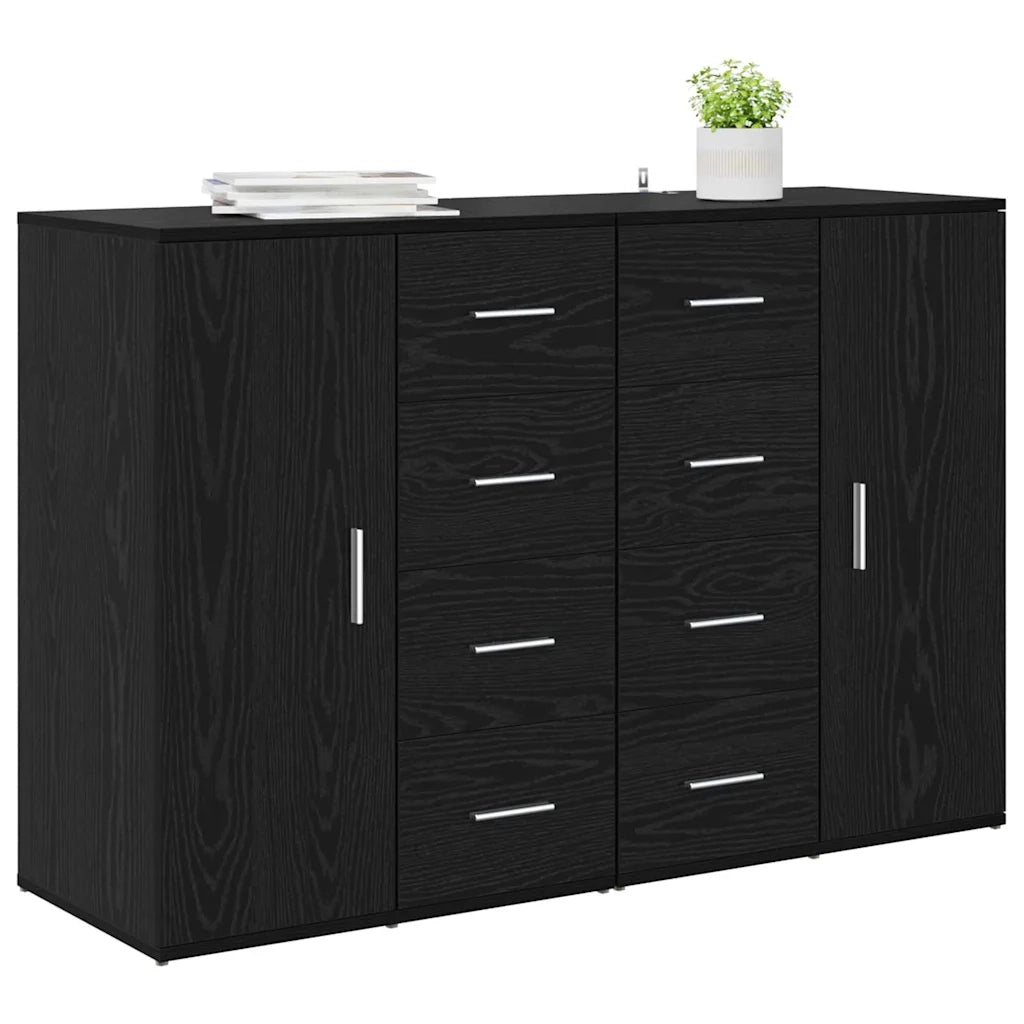 Credenza | Sideboards Corona 2 pcs Rovere Nero 59 x 39 x 80 cm