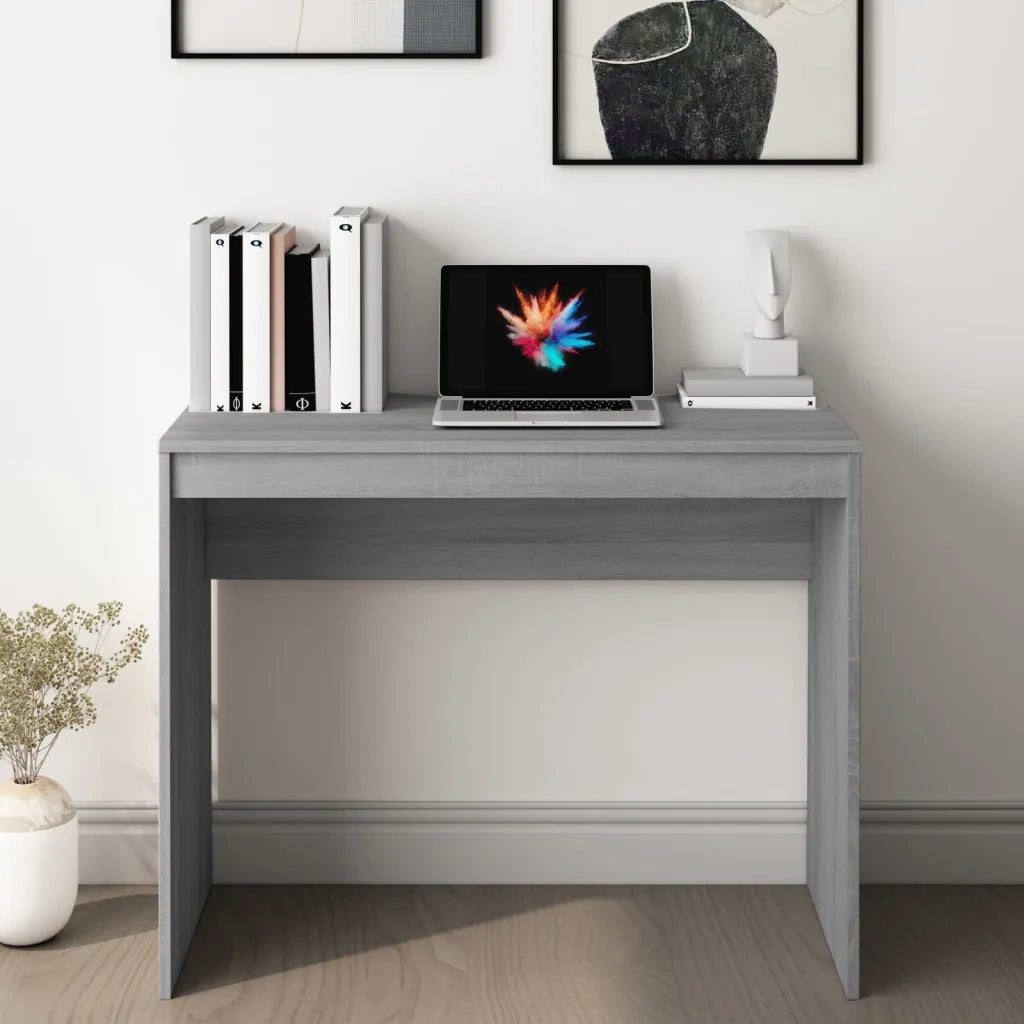 Scrivania Grigio Sonoma 90x40x72 cm in Legno Multistrato 815304