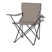 Sedia da campeggio pieghevole in tessuto taupe – 82 x 50 x 80 cm
