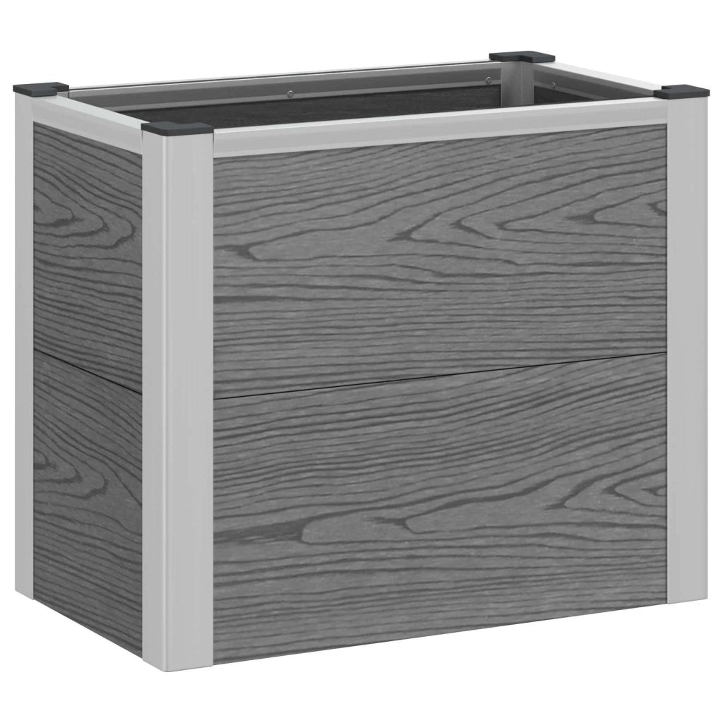 Fioriere | Cassetta per fiori | Letto rialzato da giardino Grigio 50 x 30 x 22 cm