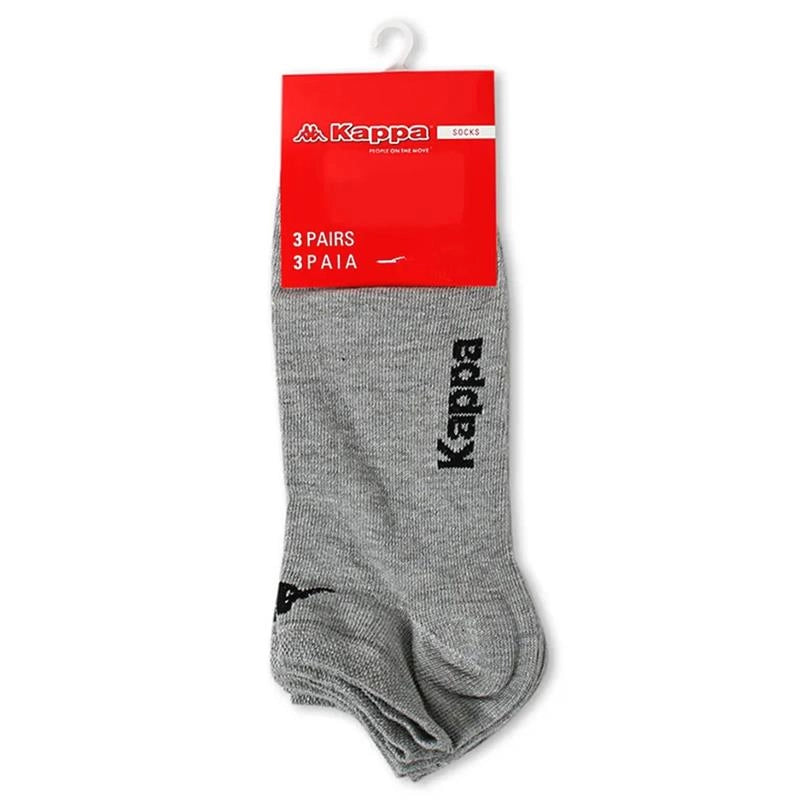 KAPPA FANTASMINO TAGLIA 39/41 DA UOMO MAGLIA JERSEY IN COTONE PACK DA 3 PAIA GRIGIO
