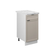 Mobiletto base per cucina Fame-Line GrigioBeige/Bianco 40 cm, PL Marmo Vicco