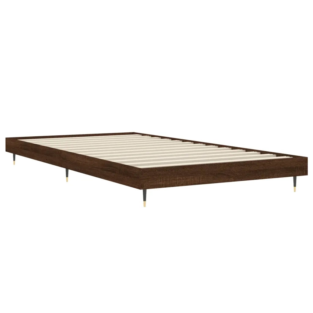 Giroletto senza Materasso-Struttura Letto Rovere Marrone 100x200 cm Truciolato 964234