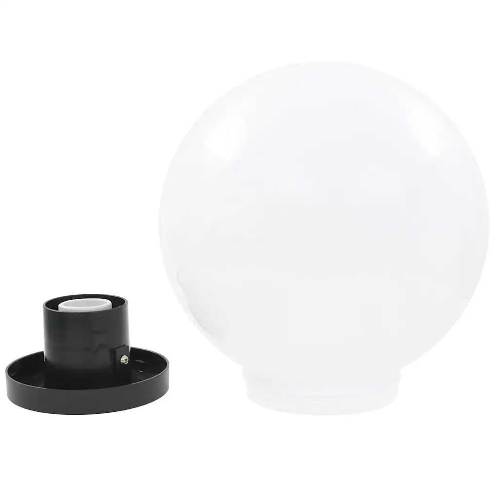 Set di 4 luci da giardino sferiche a LED da 25 cm per un'atmosfera accogliente realizzate in PMMA bianco 02_0046383