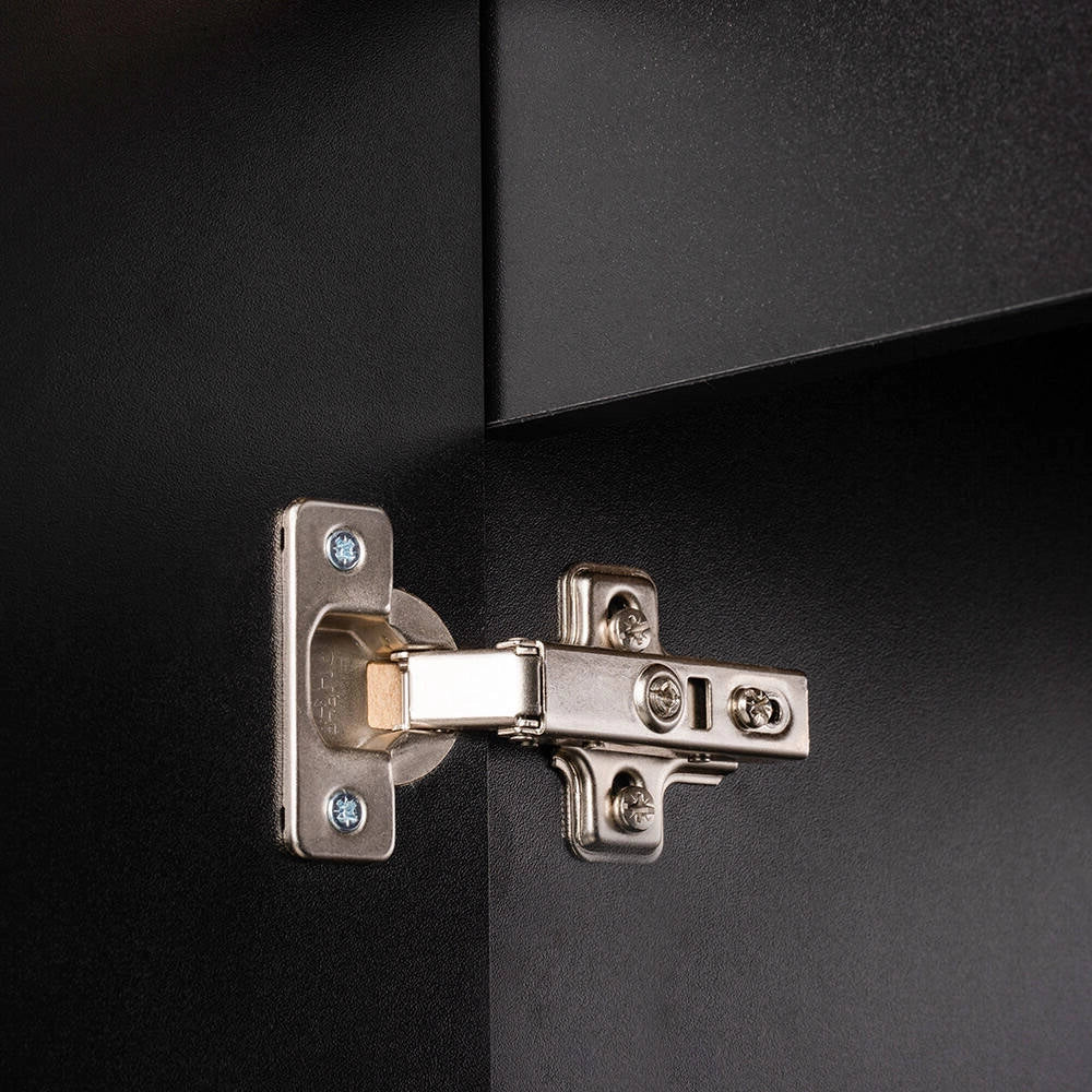 Mobiletto/scaffale da parete per bagno 30 x 57 x 19 cm nero 03_0008897