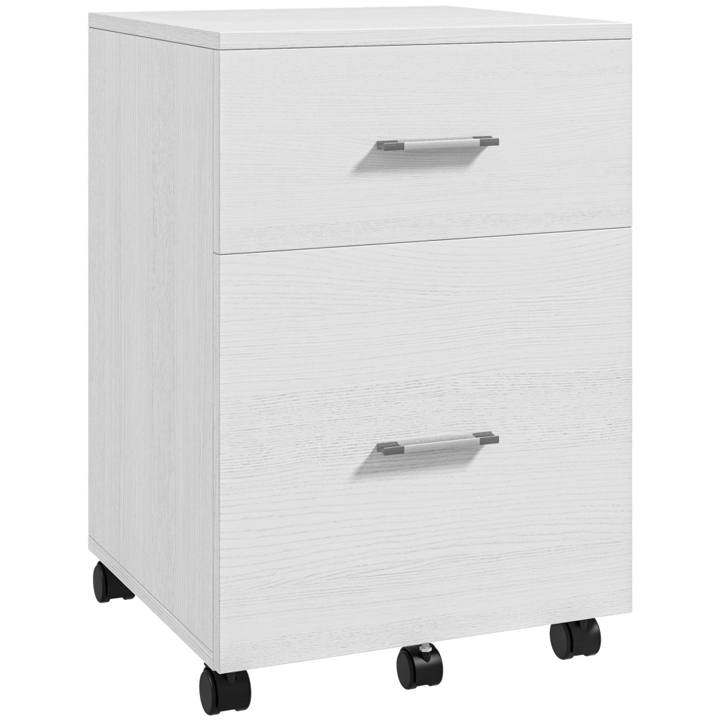 Scrivania con cassetti e ruote ¨C Minimal ¨C 39.5x39x58.5 cm bianco