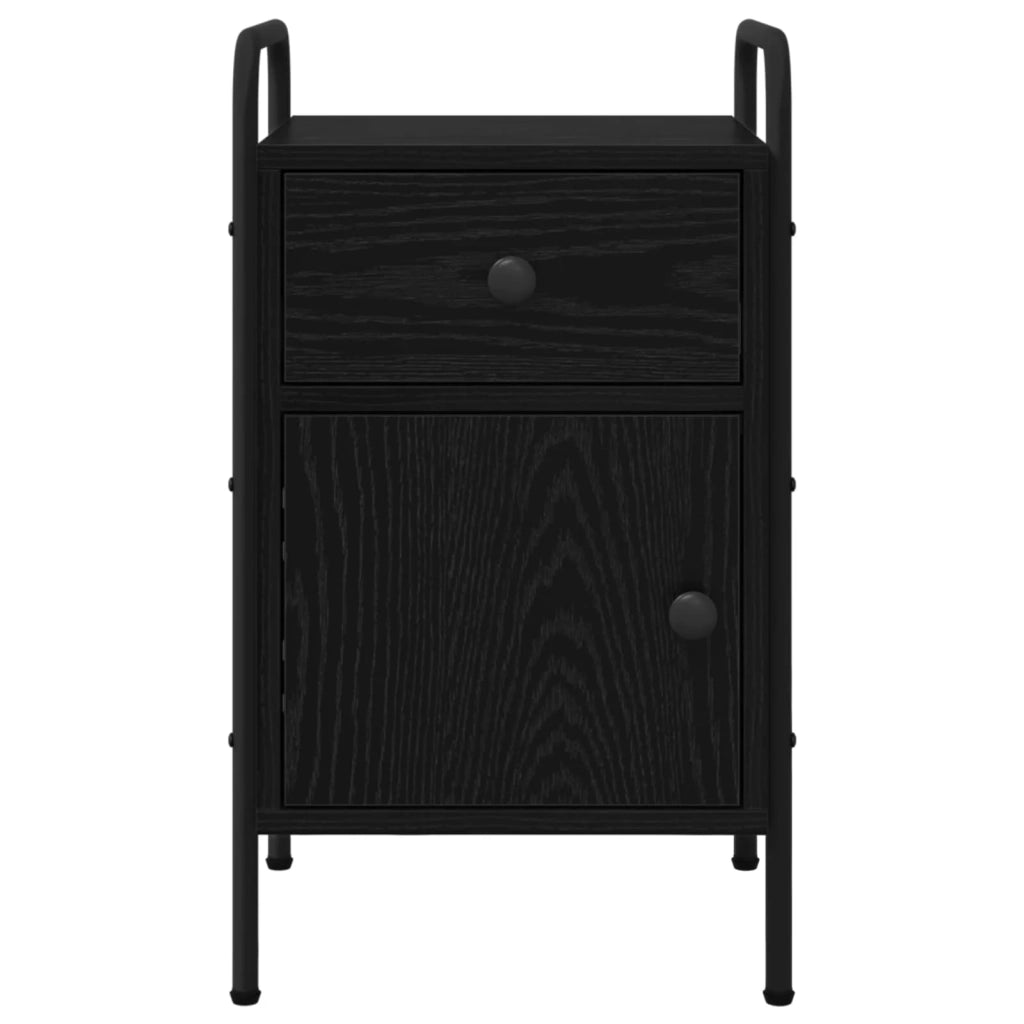 Armadio da Notte 2 pz Rovere Nero 35 x 36,5 x 61 cm 8007648