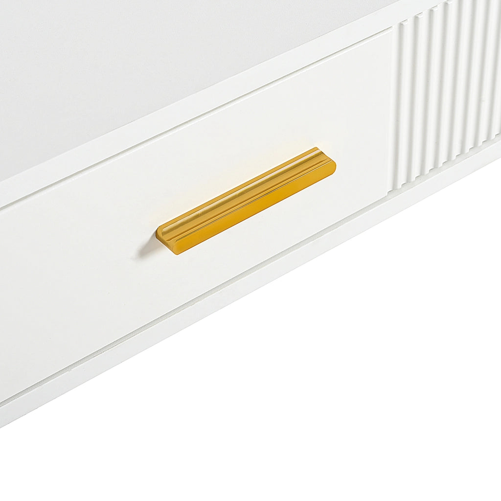 TOELETTA/SCRIVANIA 100x40x76 cm Bianca con 2 cassetti in MDF