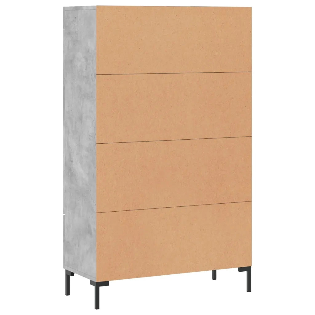 Credenza | Madia | Buffet da pranzo | Armadio da pranzo Grigio Cemento 69,5x31x115 cm in Legno Multistrato