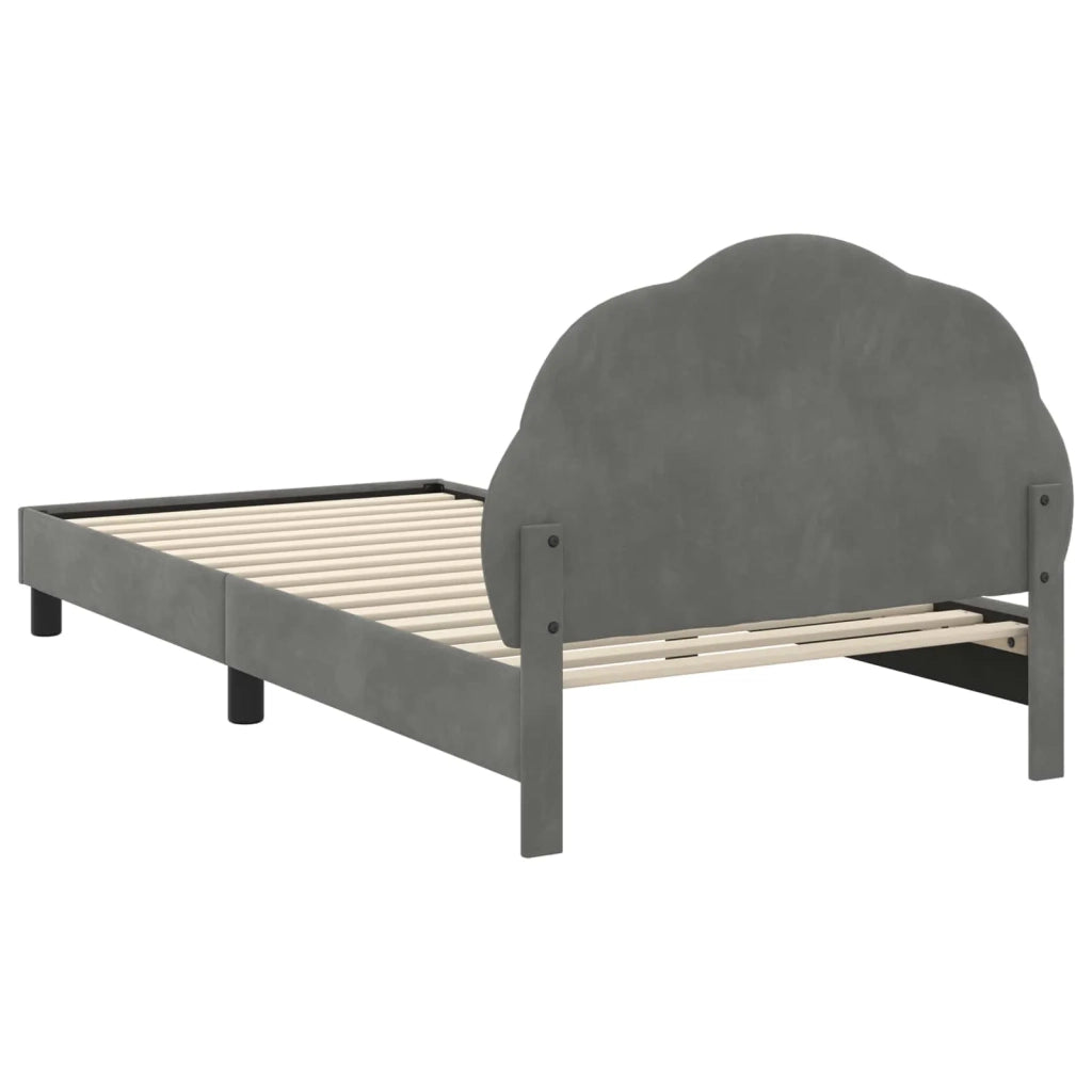 Struttura letto bambini con testata-Giroletto per bambini Grigio Scuro 90 x 190 cm 456710